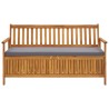 Banc de rangement de jardin avec coussin 148 cm Bois d'acacia 567777567777