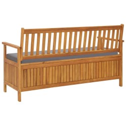 Banc de rangement de jardin avec coussin 148 cm Bois d'acacia 567777567777