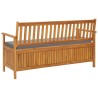 Banc de rangement de jardin avec coussin 148 cm Bois d'acacia 567777567777