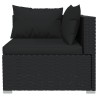 Salon de jardin 4 pcs avec coussins Résine tressée Noir 567779567779