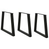 Pieds de table à manger en V 3 pièces Noir 80 x (72-73,3) cm Acier 567783567783