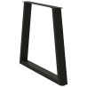 Pieds de table à manger en V 3 pièces Noir 80 x (72-73,3) cm Acier 567783567783
