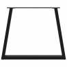 Pieds de table à manger en V 3 pièces Noir 80 x (72-73,3) cm Acier 567783567783