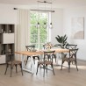 Pieds de table à manger en forme de V, 3 pièces, blanc, 80 x (72-73,3) cm, acier 567784567784