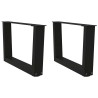 Pieds de table basse en forme de V, 2 pièces, noir, 50 x (30-31,3) cm, acier 567786567786