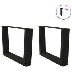 Pieds de table basse en forme de V, 2 pièces, noir, 50 x (30-31,3) cm, acier 567786567786