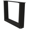 Pieds de table basse en forme de V, 2 pièces, noir, 50 x (30-31,3) cm, acier 567786567786