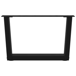 Pieds de table basse en forme de V, 2 pièces, noir, 50 x (30-31,3) cm, acier 567786567786