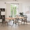 Pieds de table à manger en V 3 pièces Blanc 90 x (72-73,3) cm Acier 567787567787