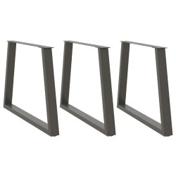 Pieds de table à manger en forme de V 3 pièces Anthracite 90 x (72-73,3) cm Acier 567789567789