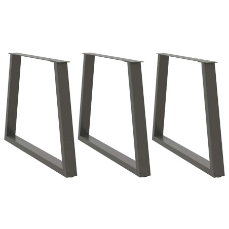 Pieds de table à manger en forme de V 3 pièces Anthracite 90 x (72-73,3) cm Acier 567789567789
