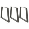Pieds de table à manger en forme de V 3 pièces Anthracite 90 x (72-73,3) cm Acier 567789567789