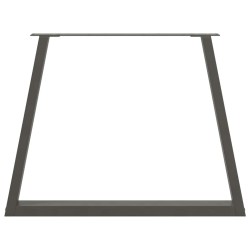 Pieds de table à manger en forme de V 3 pièces Anthracite 90 x (72-73,3) cm Acier 567789567789