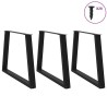 Pieds de table à manger en V 3 pièces Noir 90 x (72-73,3) cm Acier 567790567790
