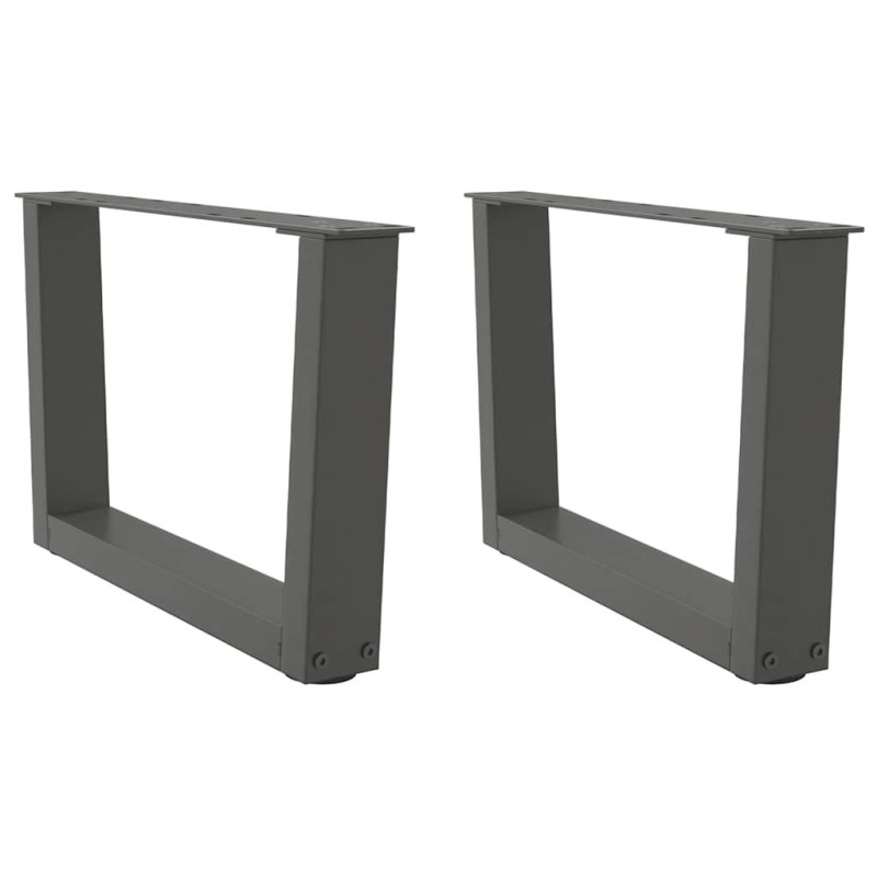 Pieds de table basse en forme de V, 2 pièces, anthracite, 50 x (30-31,3) cm, acier 567792567792