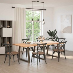 Pieds de table à manger en forme de V, 3 pièces, acier naturel, 90 x (72-73,3) cm 567794567794