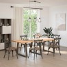 Pieds de table à manger en forme de V, 3 pièces, acier naturel, 90 x (72-73,3) cm 567794567794