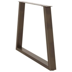 Pieds de table à manger en forme de V, 3 pièces, acier naturel, 90 x (72-73,3) cm 567794567794