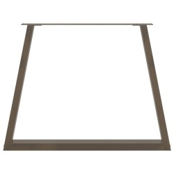 Pieds de table à manger en forme de V, 3 pièces, acier naturel, 90 x (72-73,3) cm 567794567794