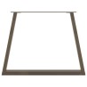 Pieds de table à manger en forme de V, 3 pièces, acier naturel, 90 x (72-73,3) cm 567794567794