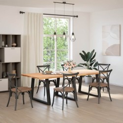 Pieds de table à manger en forme de V, 3 pièces, noir, 100 x (72-73,3) cm, acier 567795567795