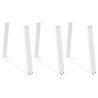 Pieds de table à manger en forme de V, 3 pièces, blanc, 100 x (72-73,3) cm, acier 567796567796
