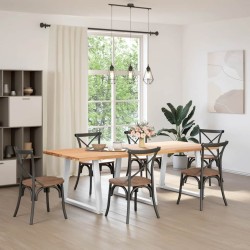 Pieds de table à manger en forme de V, 3 pièces, blanc, 100 x (72-73,3) cm, acier 567796567796