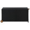 Boîte de rangement de jardin noir 120x65x61 cm résine tressée 567797567797