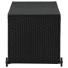 Boîte de rangement de jardin noir 120x65x61 cm résine tressée 567797567797