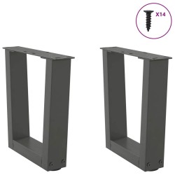 Pieds de table basse en forme de V, 2 pièces, anthracite, 30 x (30-31,3) cm, acier 567805567805