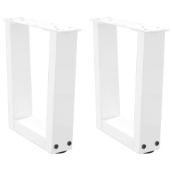 Pieds de table basse en forme de V, 2 pièces, blanc, 40 x (30-31,3) cm, acier 567807567807