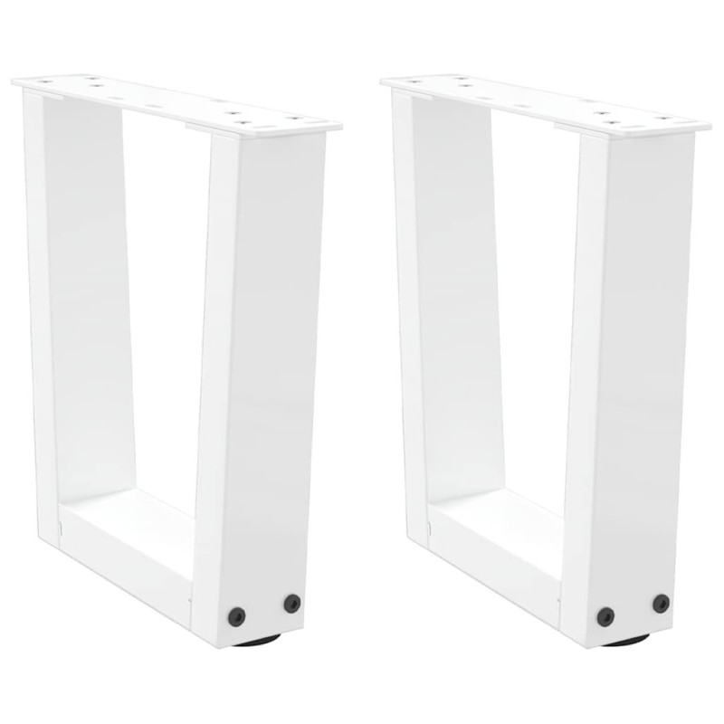 Pieds de table basse en forme de V, 2 pièces, blanc, 40 x (30-31,3) cm, acier 567807567807