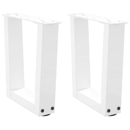 Pieds de table basse en forme de V, 2 pièces, blanc, 40 x (30-31,3) cm, acier 567807567807