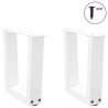 Pieds de table basse en forme de V, 2 pièces, blanc, 40 x (30-31,3) cm, acier 567807567807