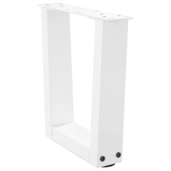 Pieds de table basse en forme de V, 2 pièces, blanc, 40 x (30-31,3) cm, acier 567807567807