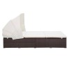 Transat à 2 places avec coussin Résine tressée Marron 567809567809