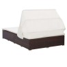 Transat à 2 places avec coussin Résine tressée Marron 567809567809