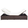 Transat à 2 places avec coussin Résine tressée Marron 567809567809