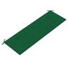 Banc Batavia avec coussin vert 150 cm Bois de teck massif 567812567812