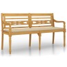 Banc Batavia avec coussin beige 150 cm Bois de teck massif 567814567814