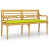 Banc Batavia avec coussin vert brillant 150 cm Bois teck massif 567817567817