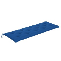 Banc Batavia avec coussin bleu 150 cm Bois de teck massif 567818567818
