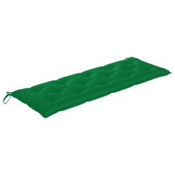 Banc Batavia avec coussin vert 150 cm Bois de teck massif 567821567821