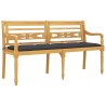 Banc Batavia avec coussin anthracite 150 cm Bois de teck massif 567824567824