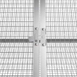 Cage à lapin grise 302,5 x 80,5 x 71 cm en acier galvanisé 567828567828