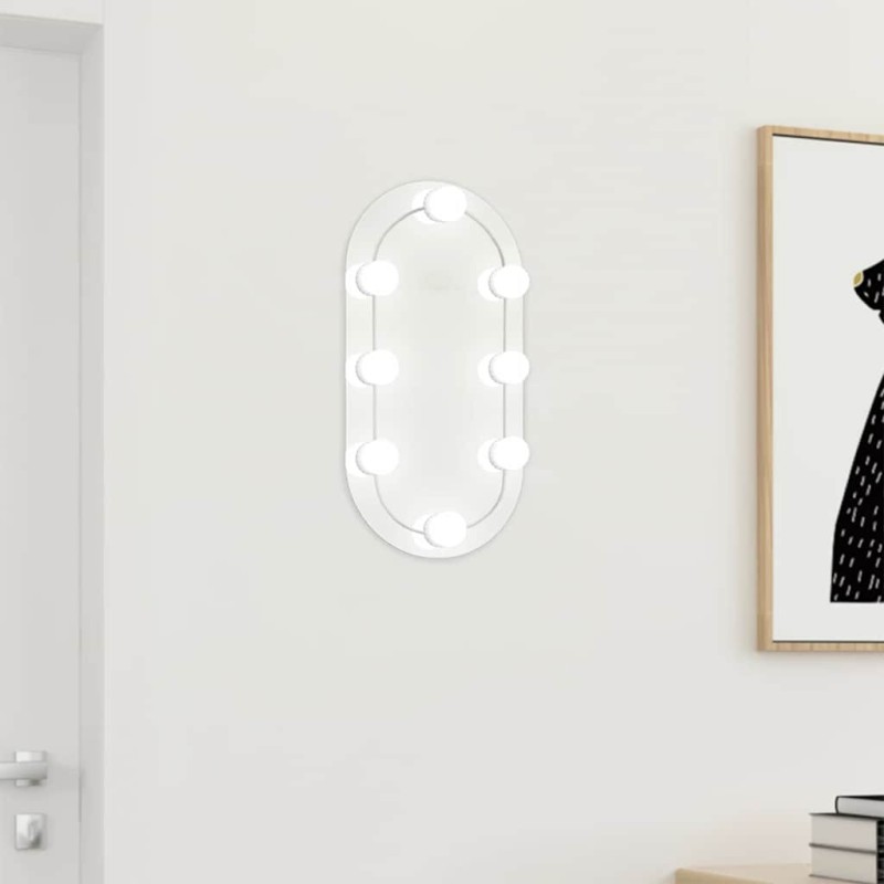 Miroir avec éclairage LED 40x20 cm Verre Ovale 567833567833