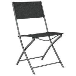 Ensemble à manger de jardin 7 pcs Gris et noir 567834567834