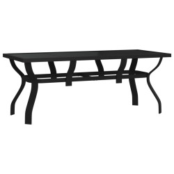 Ensemble à manger de jardin 7 pcs Gris et noir 567834567834