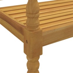 Banc Batavia avec coussin bleu royal 150 cm Bois de teck massif 567836567836
