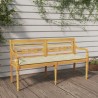 Banc Batavia avec coussin crème 150 cm Bois de teck massif 567837567837